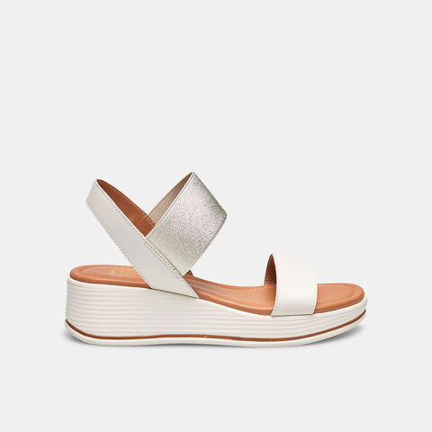 Sandalias de mujer de piel, Blanco Sandalias de mujer de piel, Blanco